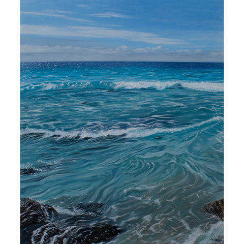 Wave painting inspired by the atlantic sea
