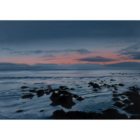 sunset painting along the irish coast