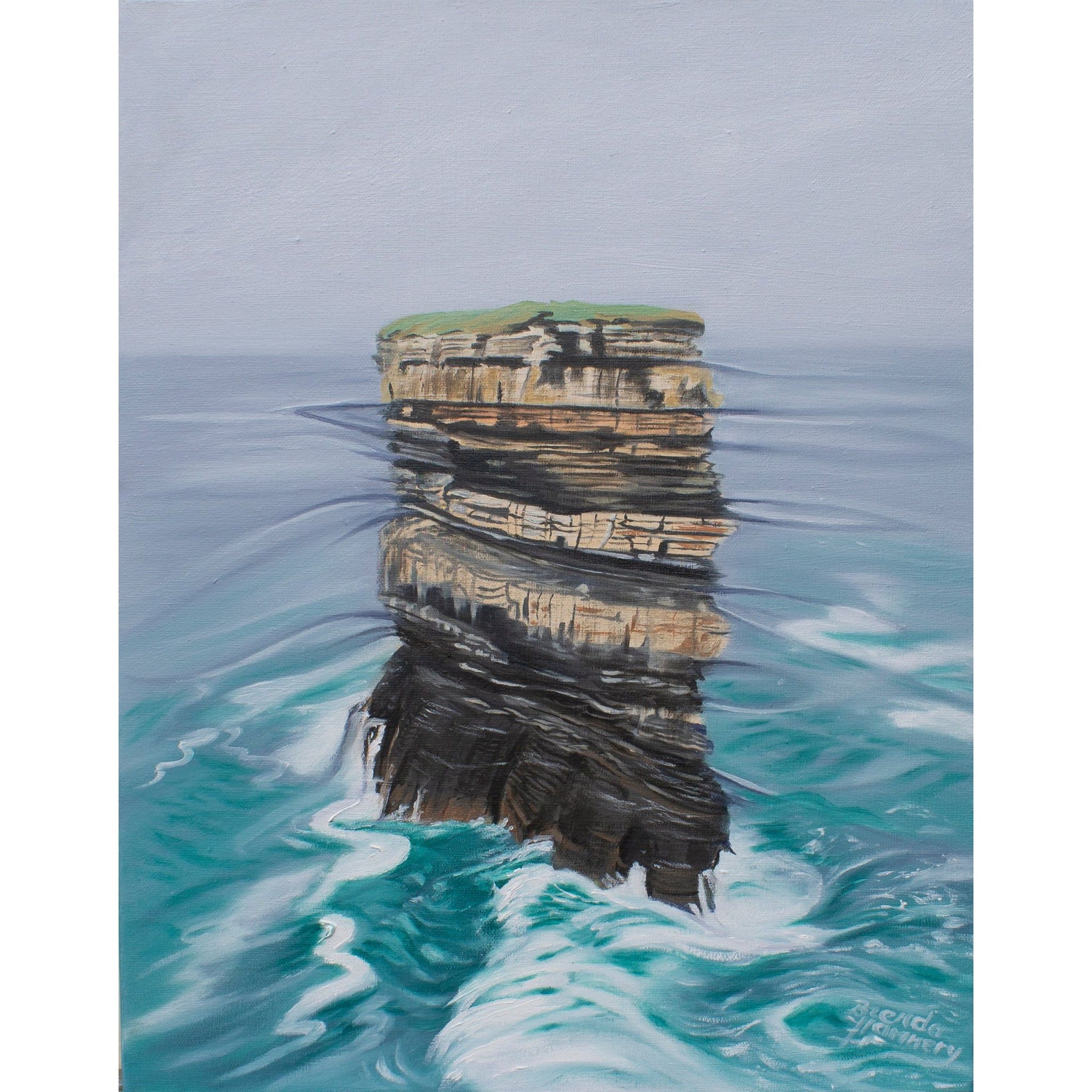 Dun Briste sea stack painting in Mayo