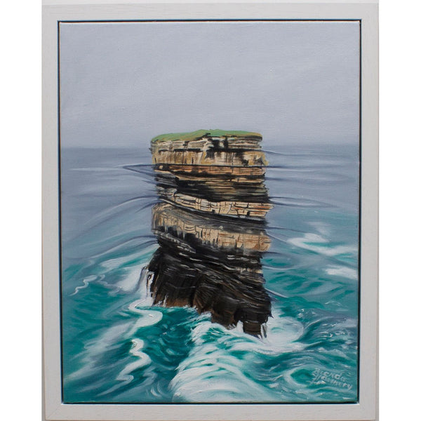 Framed original painting of Dun Briste