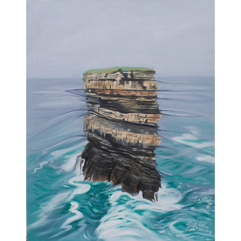 Dun Briste sea stack painting in Mayo
