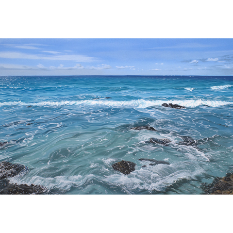Large original oil painting inspired by the sea