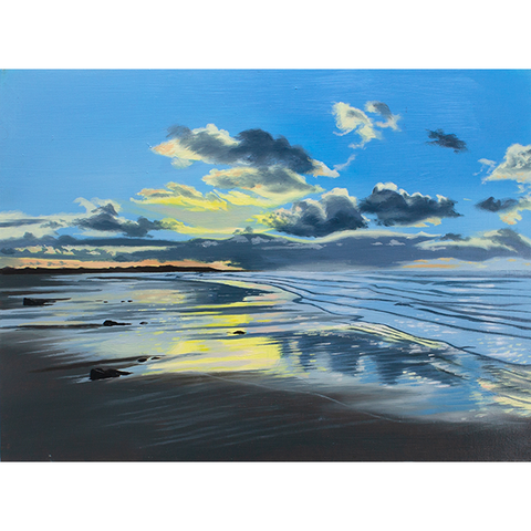 contemporary irish seascape and sunset painting