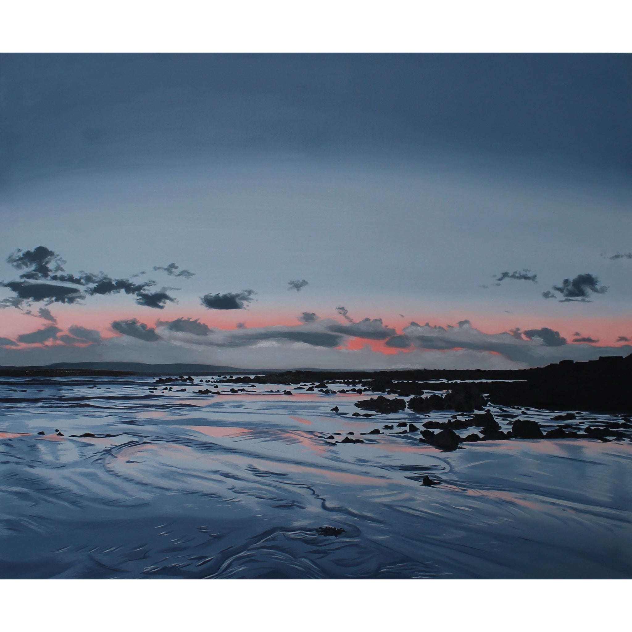 Large original sunset and seascape painting