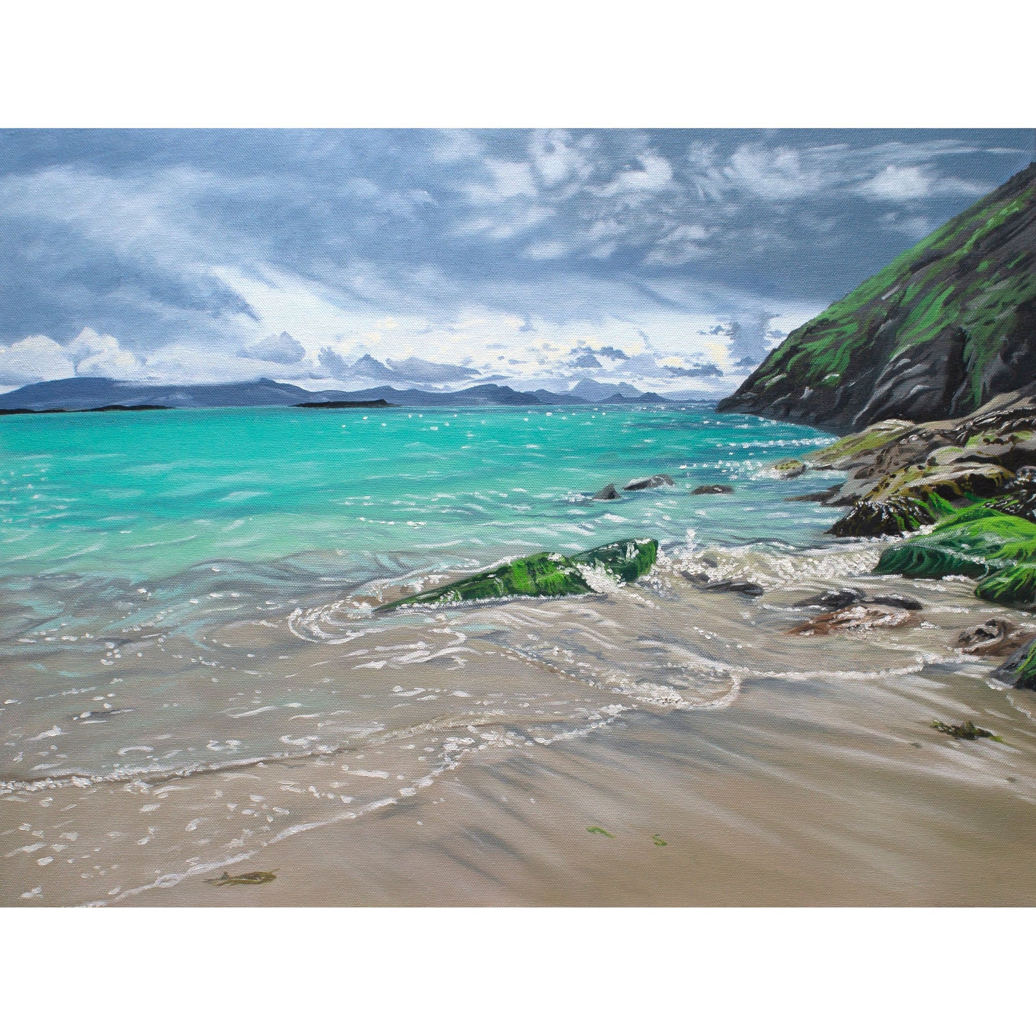 Keem Bay Acill Island Mayo seascape painting