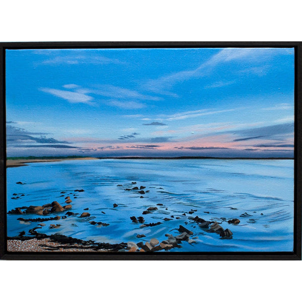 Original painting with black frame inspired by the sea