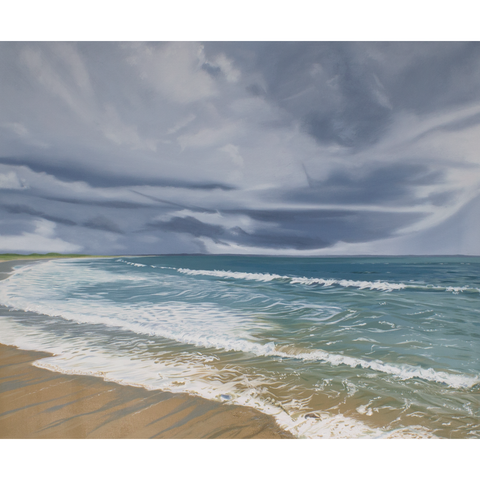 Original seascape painting capturing the stormy sea on Ireland's coastline